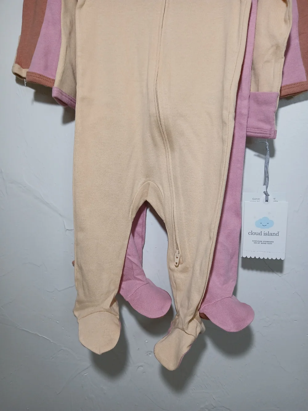 Cloud Island Baby Inverted Zipper Footed Sleepers(3-Pack) 3-6 Mos. NWT